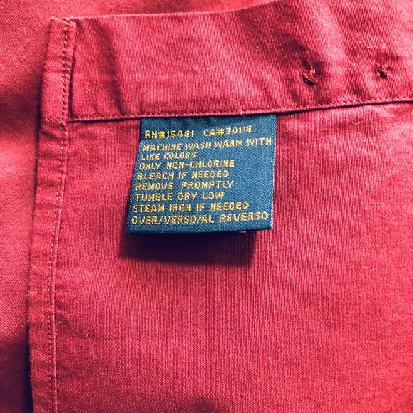 Tommy Hilfiger burgundy long sleeve shirt - Picture 7 of 7